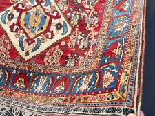 Fine antique Qäshqai Kashkuli Persian rug tapis persan tribal boteh Scorpion