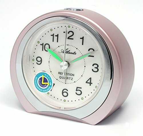 Réveil quartz silencieux rose
