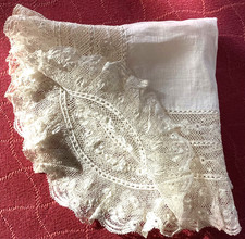 Mouchoir de mariage bord fine