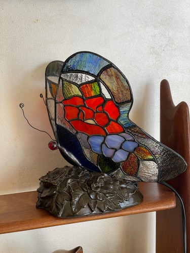 Lampe papillon style tiffany - lampe,