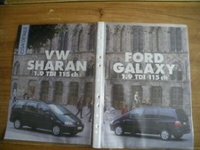 ESSAI DETAILLE.....VW SHARAN 1.9 TDI 115 ch / FORD GALAXY 1.9 TDI 115 CH........