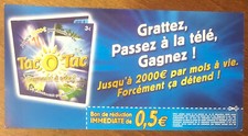 FDJ 1 TICKET FRANÇAISE DES JEUX TAC O TAC BILLET DE 2006 RARE GAMING BILLETS
