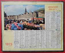 calendrier almanach PTT 1973