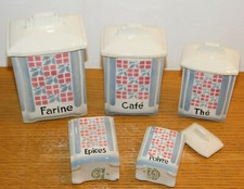 VINTAGE boite POT à epices DITMAR URBACH Z farine CAFE the EPICES poivre BOX