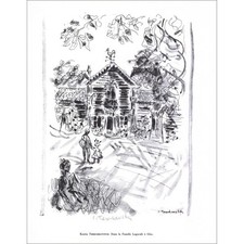 TERECHKOVITCH Kostia - Lithographie signée au crayon "Famille Legeult à Glos" 27