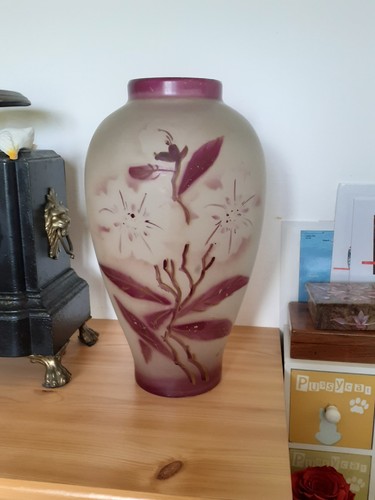 Grand vase pate verre - en,