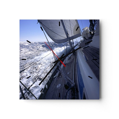 Horloge murale verre - horloge, en