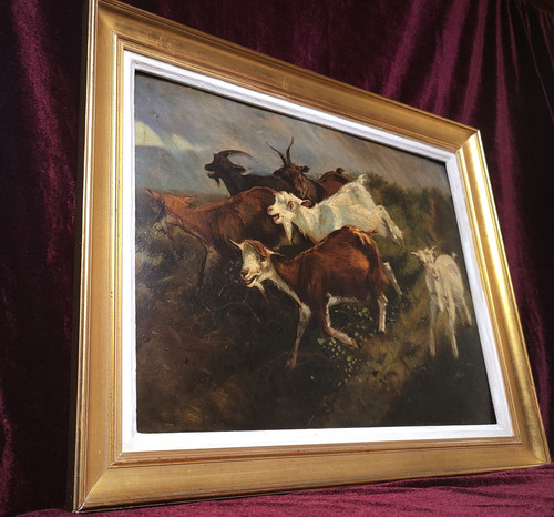 Tableau ancien peinture huile - tableau,