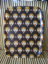 ancien plateau de service fibre de verre design pop orange 70s rétro vintage 