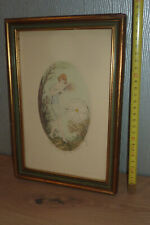 pointe sèche originale Automne SYL art déco (4 saisons)  dessin cadre sous verre