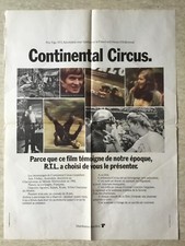 Continental Circus Affiche cinéma Originale EO 1972 French Moyenne Movie Poster