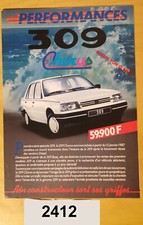 PERFOMANCES PEUGEOT 309 CHORUS