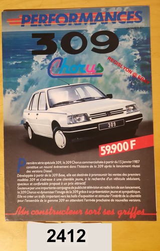 Perfomances peugeot 309 - peugeot,