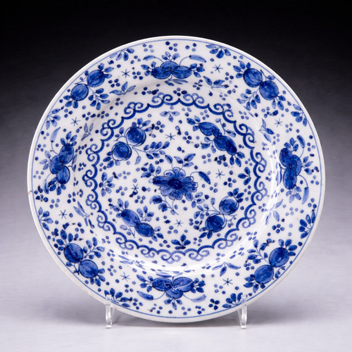 Delft blue plate stylized - delft, plate,