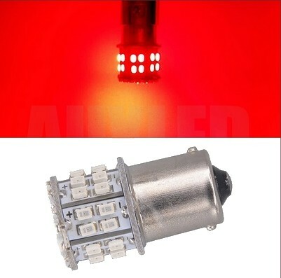 Ampoule ba15s led 50smd - ba15s, rouge