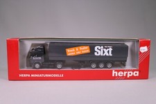 LE1851 HERPA MINIATUR Camion Ho 1/87 Mercedes Benz semi-remorque Sixt Budget 