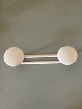 Porte-manteaux 2 Patères Acier Blanc Vintage