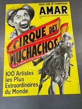 Grande affiche 156x116 cm cirque Amar 1970 les Muchachos ,vintage circus poster 