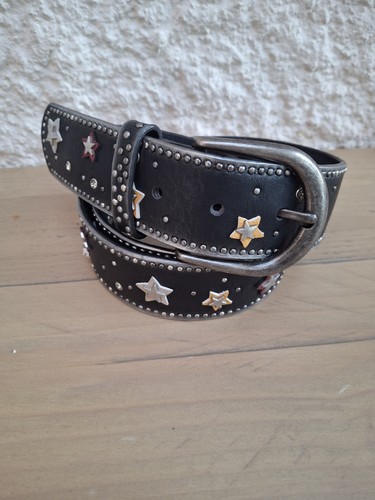 Ceinture noire boucle - ceinture, acier