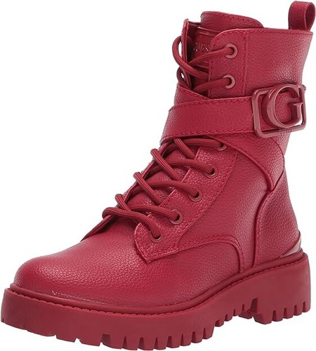 Guess bottines rangers - rangers, rouge