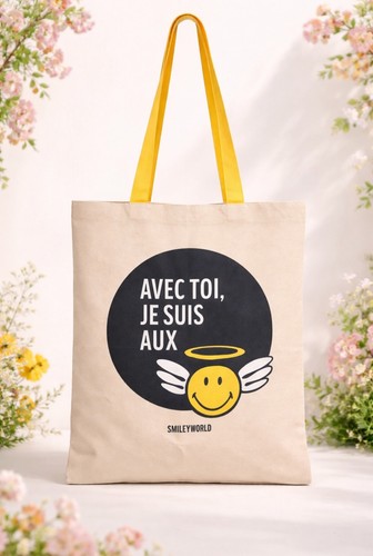 Sac tissu neuf smiley - sac,