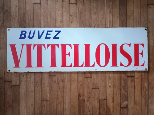 Plaque émaillée buvez - émaillée, "buvez