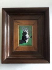 Tableau émaillé motif Chat 