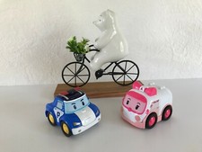 ☻ Jouet Deux Véhicules Voitures Robocar Poli & Amber Voiture à Friction 