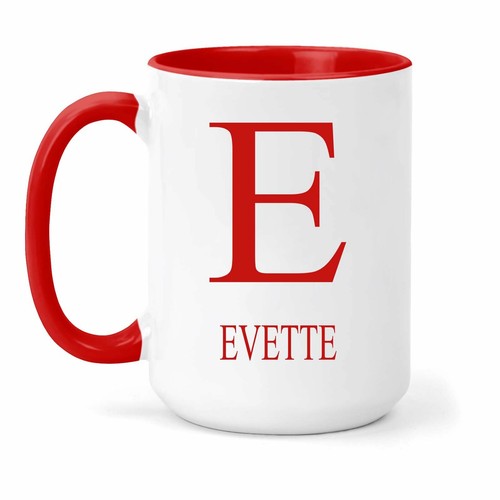 Evette nom initiales tasse - &,