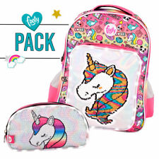 Sac À Dos Led Unicorne Rose + Trousse École Primaire Fille