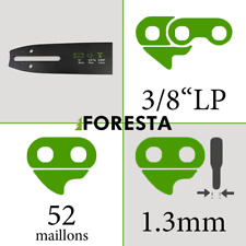 Guide chaîne tronçonneuse 35cm de coupe 52entraineurs 3/8LP 0.050