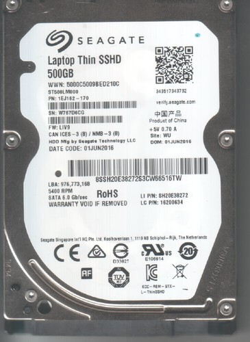 Disque dur hybride seagate - disque,