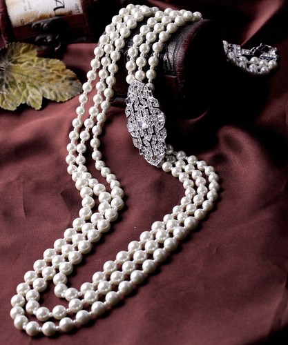 Collier sautoir long perle - collier,