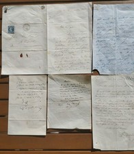 XIXè 5 LAS signatures autographes à déchiffrer IIè Empire Politique Comédie Hugo