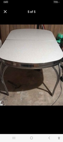 White formica chrome - white, &
