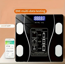 Pèse Personne Impédancemètre Balance Connectée Bluetooth Chargement USB +APP