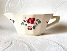 🌟  ancienne SAUCIÈRE décor BASTIA Faïence DIGOIN SARREGUEMINES ~ fleurs roses