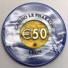 JETON DE CASINO - 50 - LE PHARAON - CASINO DE LYON