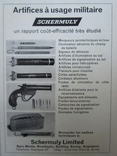 6/1970 PUB SCHERMULY ARTIFICES A USAGE MILITAIRE PYROTECHNIE FRENCH AD