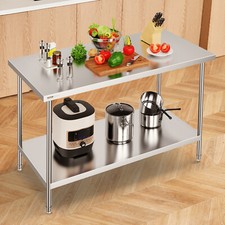 VEVOR Table de Travail Inox
