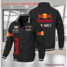 Veste Red Bull Homme Retro 2025 – Coupe-Vent Moto Course Sport Vélo Manteau
