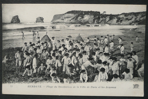 Cpa hendaye plage du - cpa..,