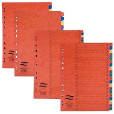 Exacompta Europa Intercalaires Colorés - Carton Imprimé - A4 - Multicolore