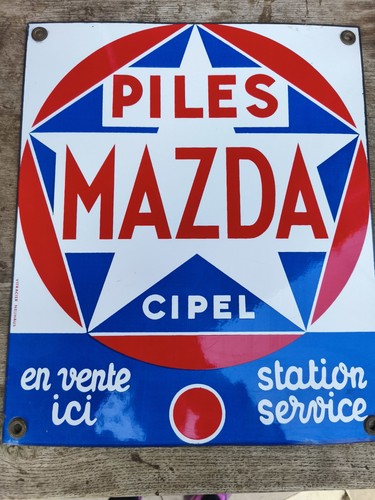 Plaque émaillée publicitaire - plaque,