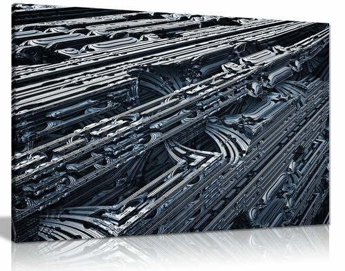 Tableau art mural toile noir