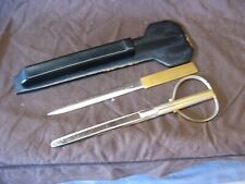 Paire de Ciseaux et Coupe Papier PFEILRING SOLINGEN avec étui noir vers 1970