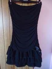 NAFNAF ROBE BUSTIER  NOIRE. TAILLE S .