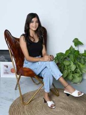 Chaise papillon cuir - chaise,