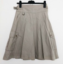 JUPE MI LONGUE BEIGE MULTIPOCHE. H&M. COTON. TAILLE 36