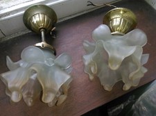 TULIPES SUSPENTIONS LUSTRES EN VERRE FORME DE ROSES PATE DE VERRE GRAND DIAMETRE